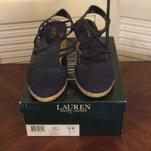 Ralph Lauren canvas wedge sandals